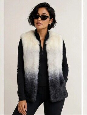 Vince Camuto Ombré Faux Fur Vest – Size Small